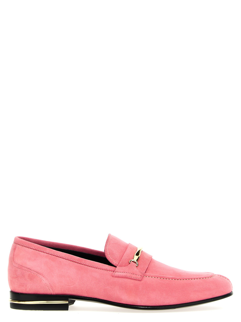 Bally Pink Genos Buckle-embellished Loafers In Pink