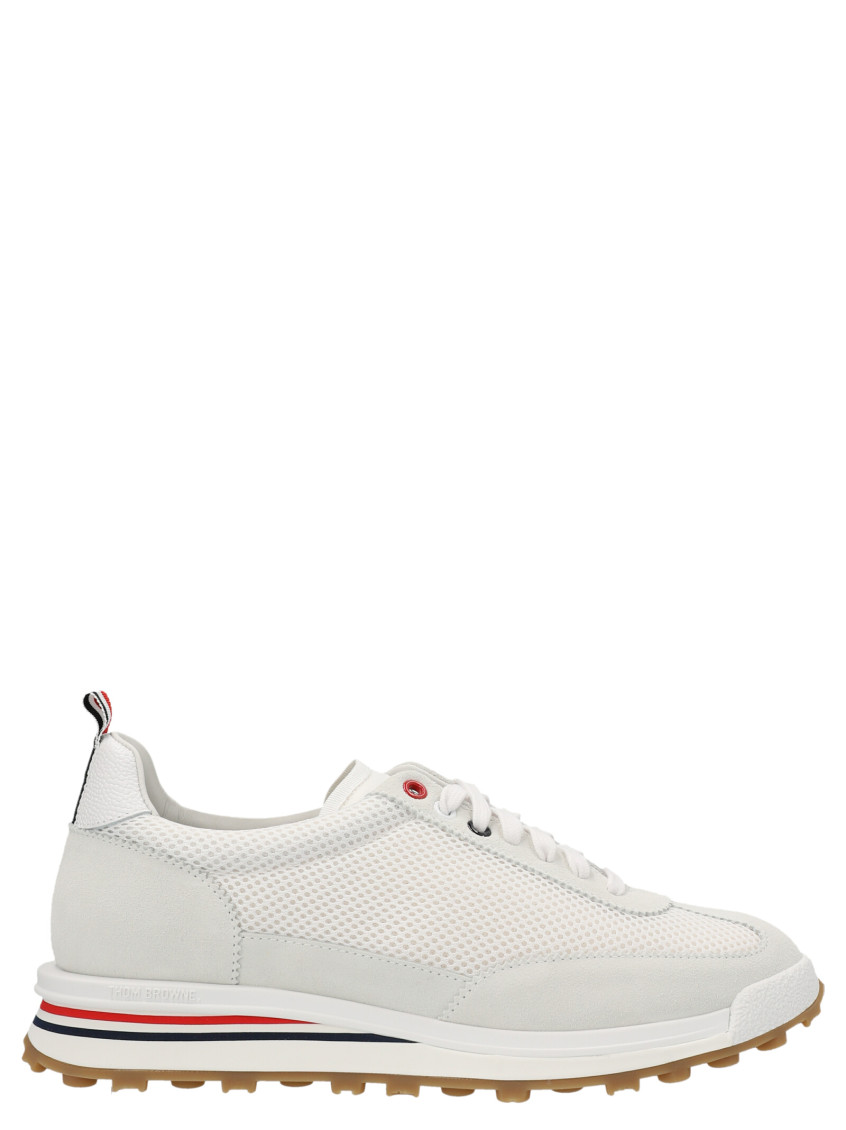 Thom Browne White Textile Tech Runner Sneakers In White