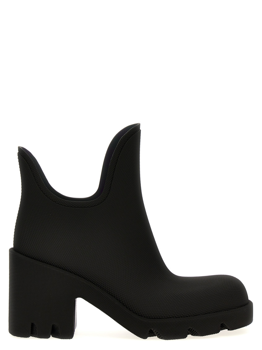 Burberry Marsh Rubber Ankle Rain Booties In Black