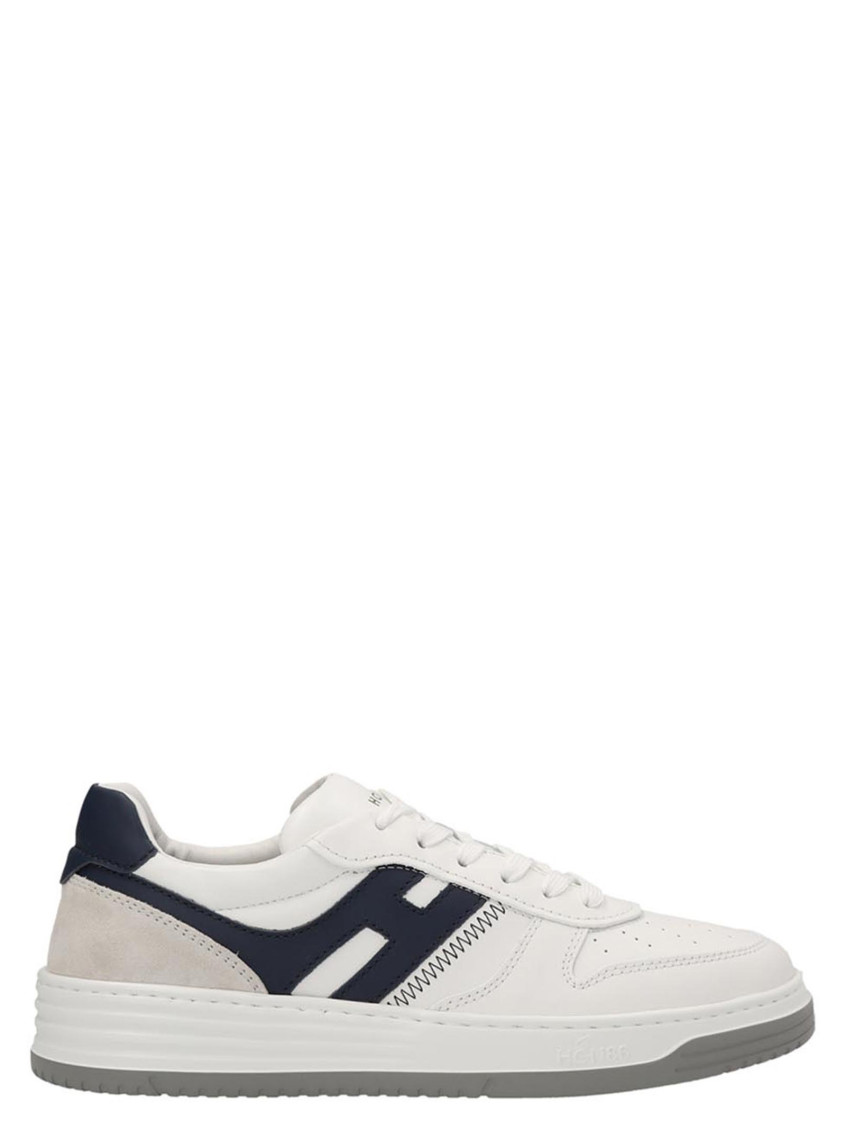 Hogan H630 Logo-patch Low-top Sneakers In Blue