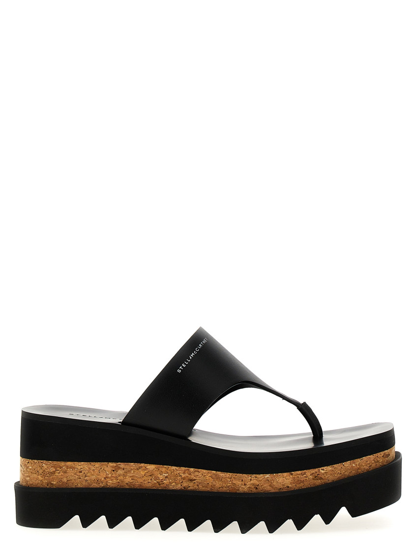 Shop Stella Mccartney Black Sneak-elyse Sandals