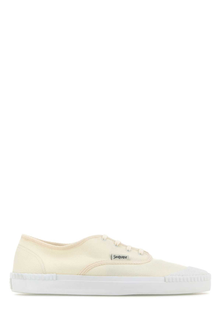 Saint Laurent Wes Canvas Sneakers For Men In White