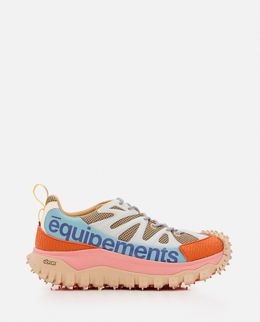 Moncler Chunky Sole Mesh Panels Pull Tab Sneakers In Multicolor