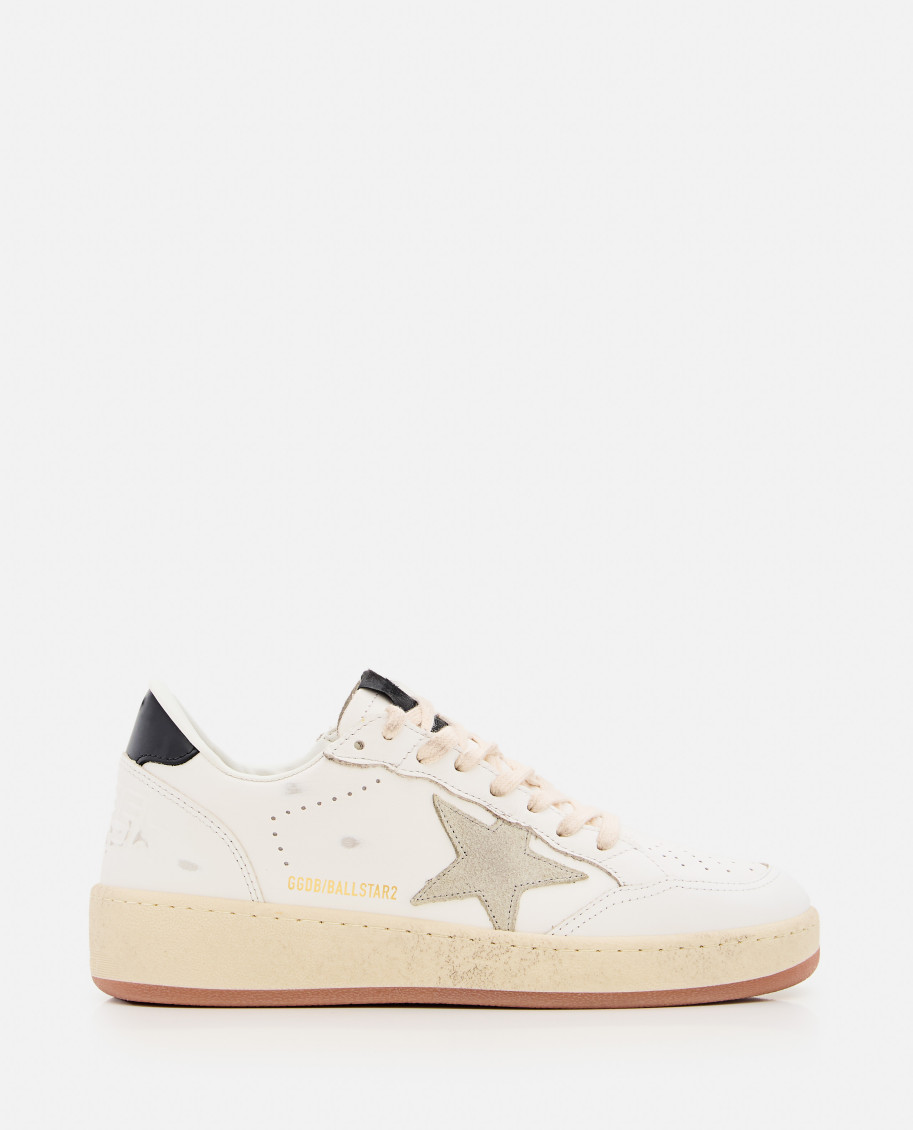 GOLDEN GOOSE WHITE LEATHER SNEAKERS