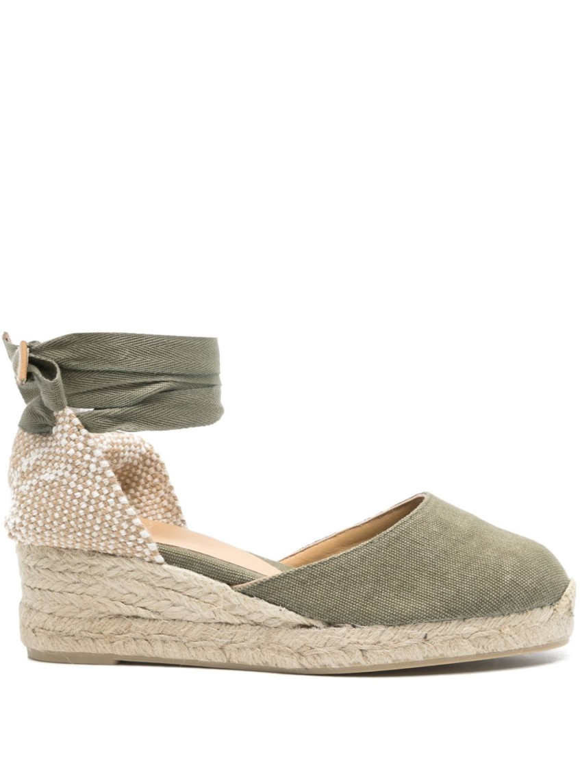 Castaã±er Green Carina Espadrille Wedges