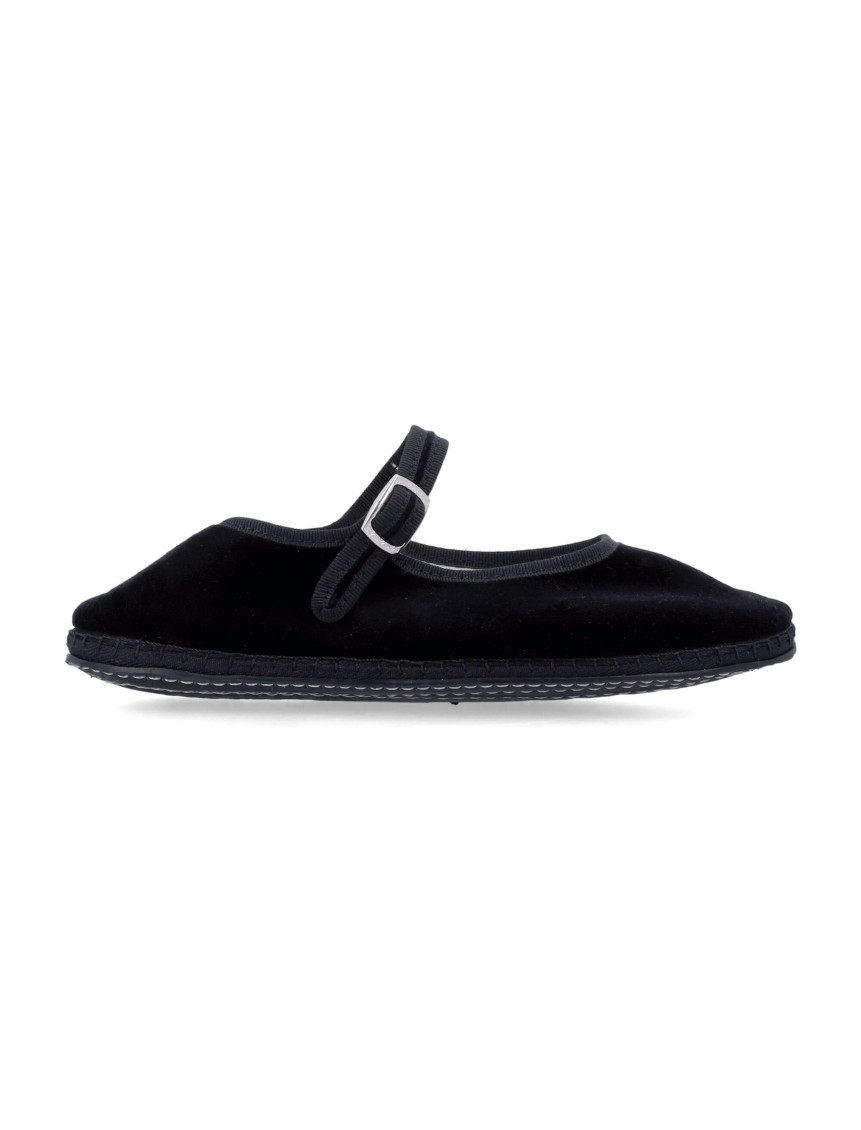 Drogheria Crivellini Black Velvet Ballet Flats