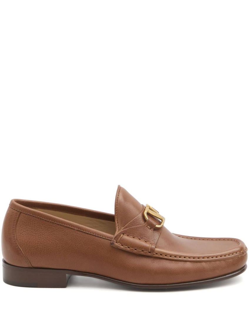 Valentino Garavani Men Vlogo Signature Leather Loafers
