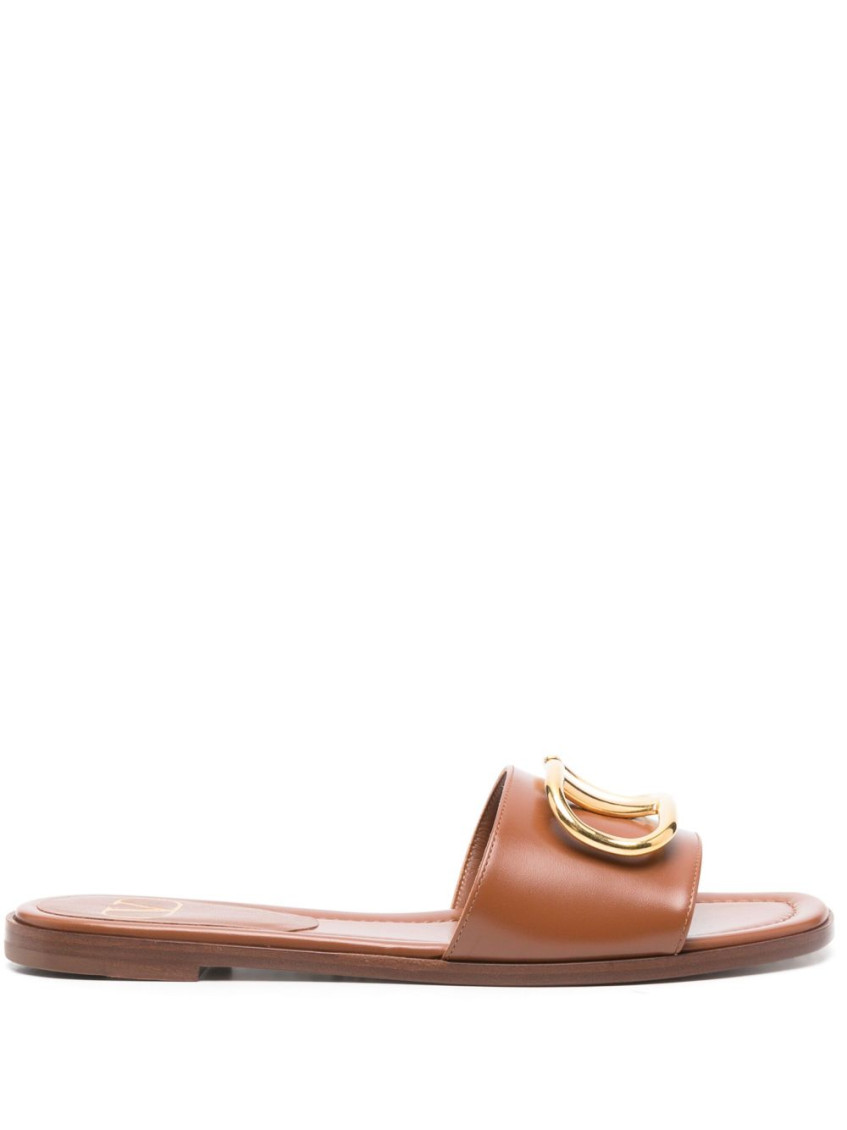 Valentino Garavani Brown Signature Flats