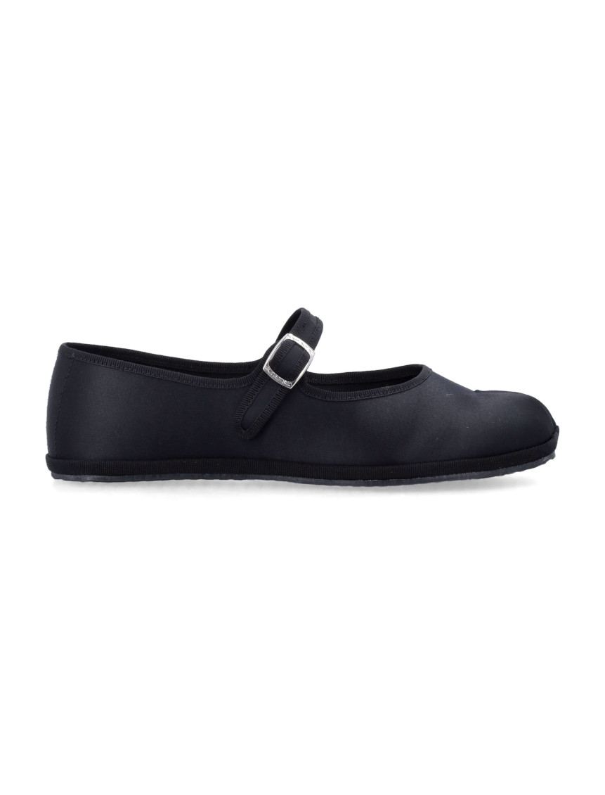 Drogheria Crivellini Black Satin Ballet Flats