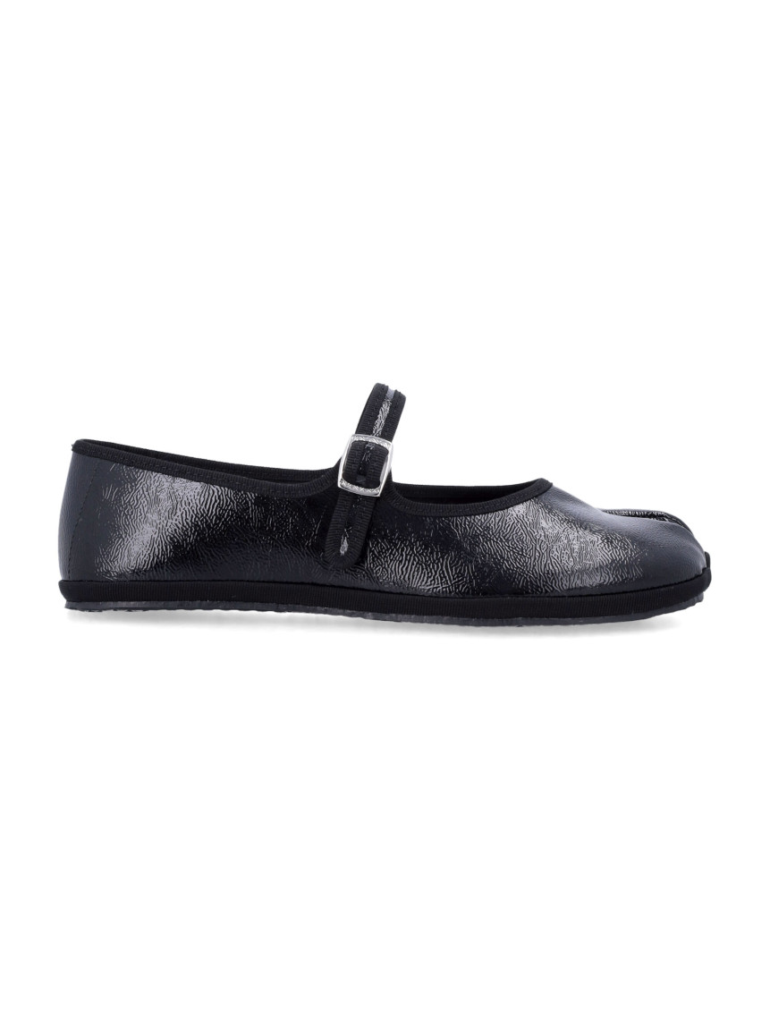 Drogheria Crivellini Black Leather Ballet Flats