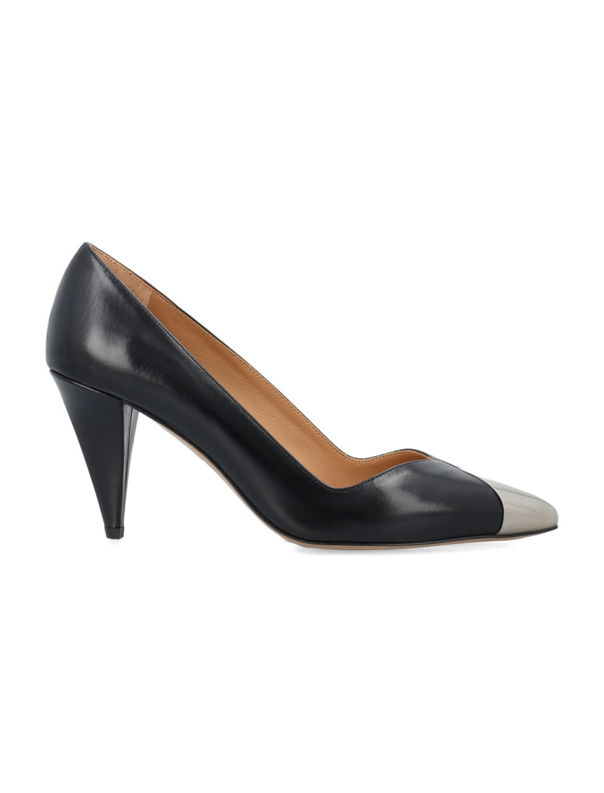 Isabel Marant Palda Black Pumps With Metallic Toe Cap