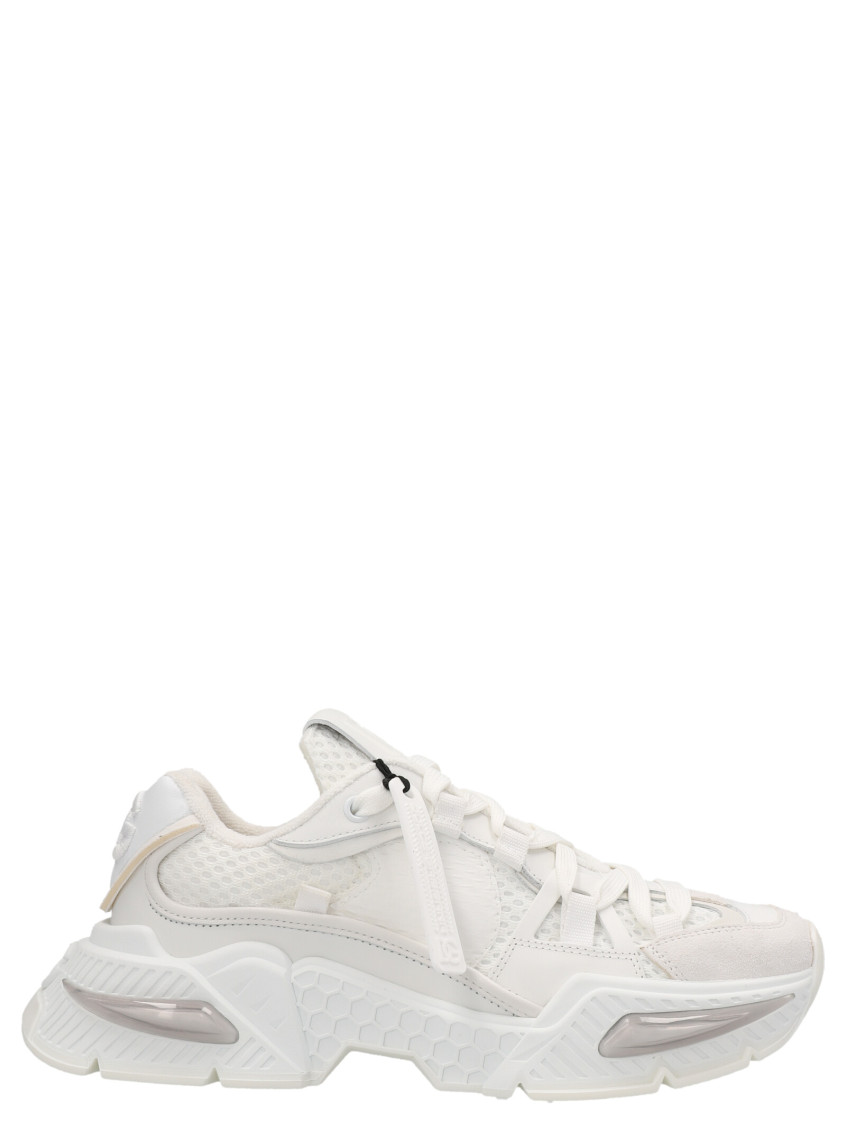 Dolce & Gabbana White Mixed-material Airmaster Sneakers In White