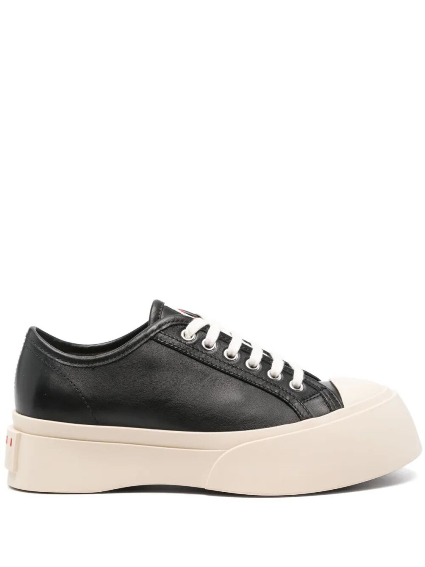 Marni Pablo Leather Sneakers In Seven Women In Black