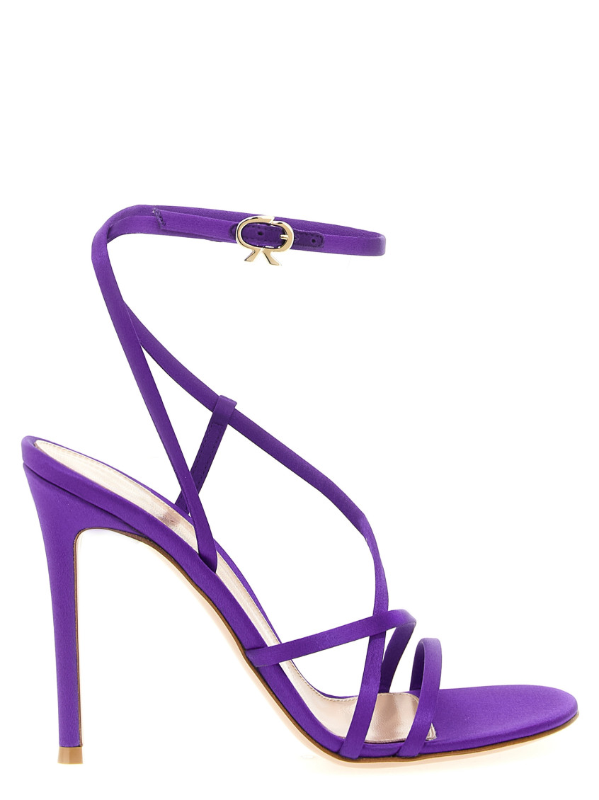 Gianvito Rossi Purple Ankle Strap Heels In Purple