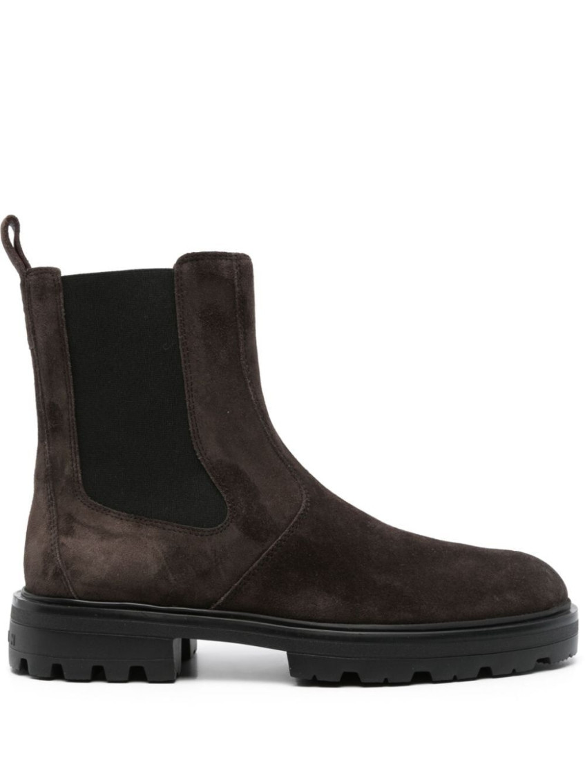 Hogan H673 Chelsea Boots In Dark Brown