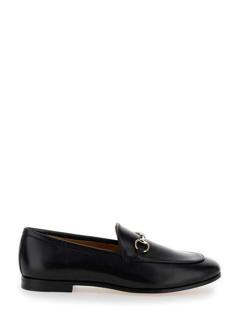 Shop Gucci Black Jordaan Slip On Loafers