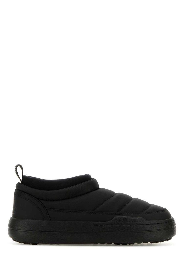 Moon Boot Soft Nylon Slip-on Park Shoes In Black