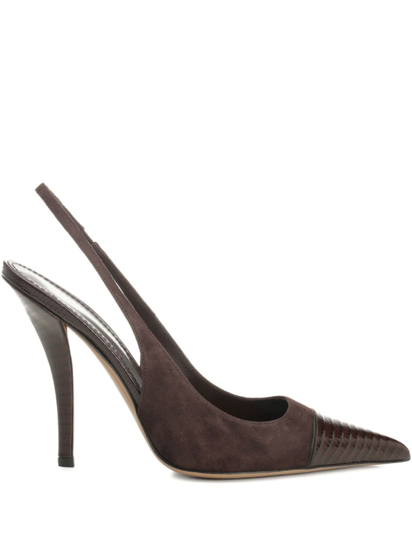 Paris Texas Brown Slingback Pumps In Brown