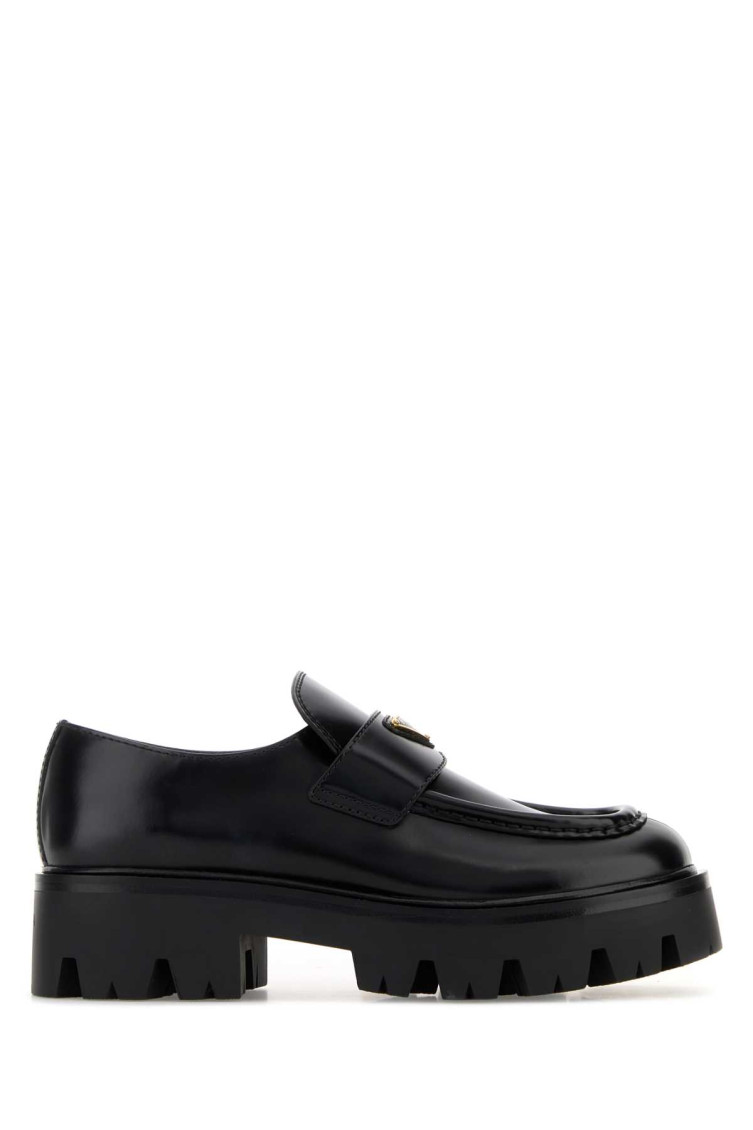 Prada Black Leather Loafers