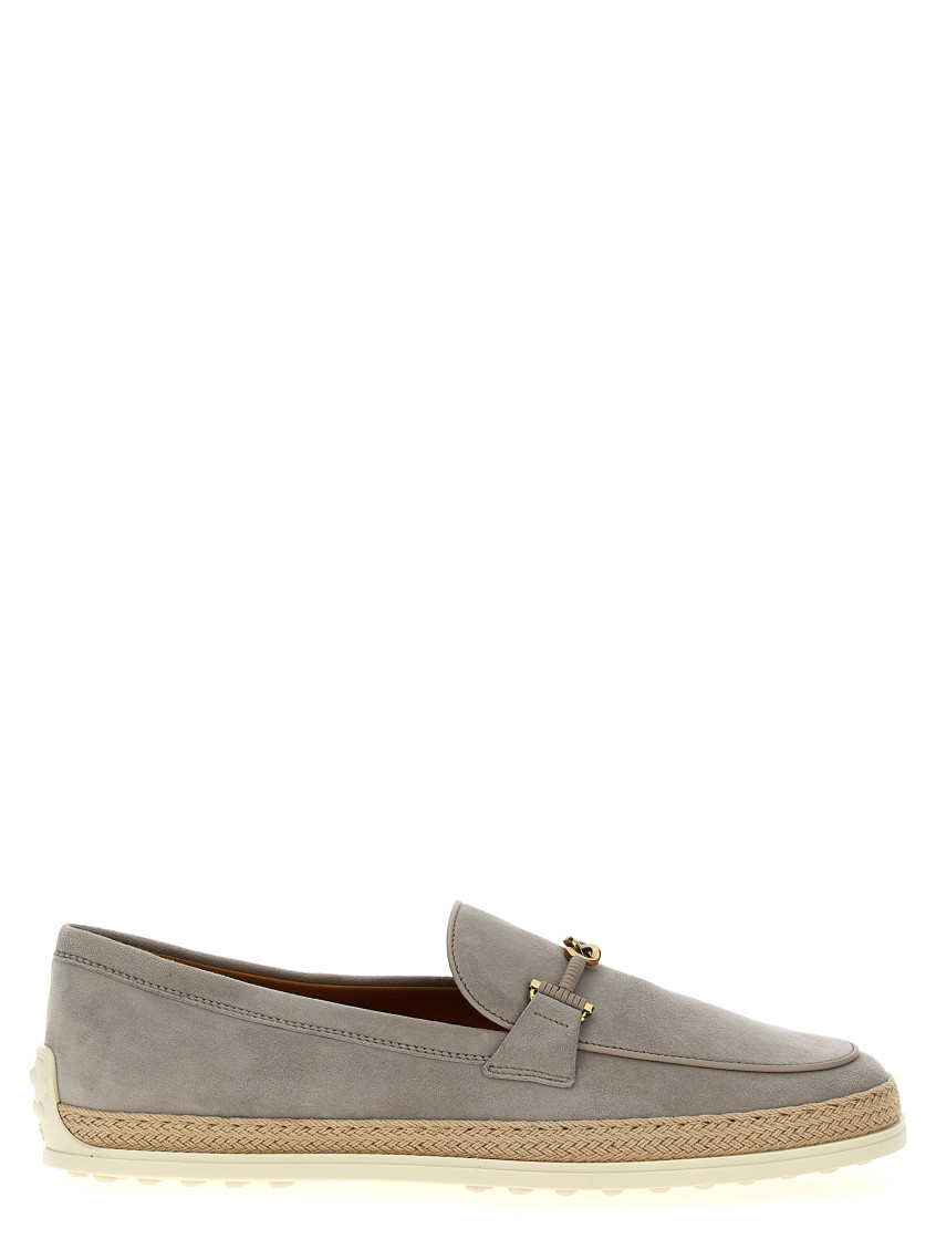 Tod's Grey Slip On Loafers In Grey