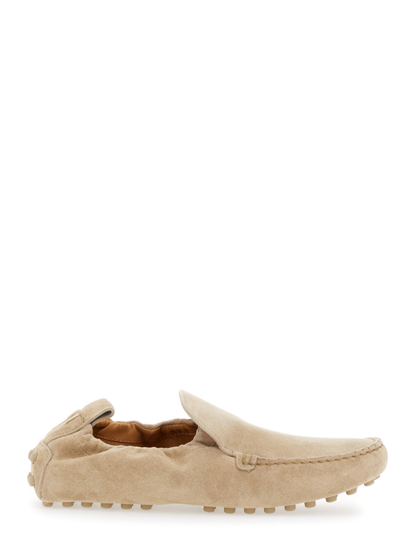 Tod's Pantofolina Beige Loafers With Pull-tab At The Heel In Leather Woman In Beige
