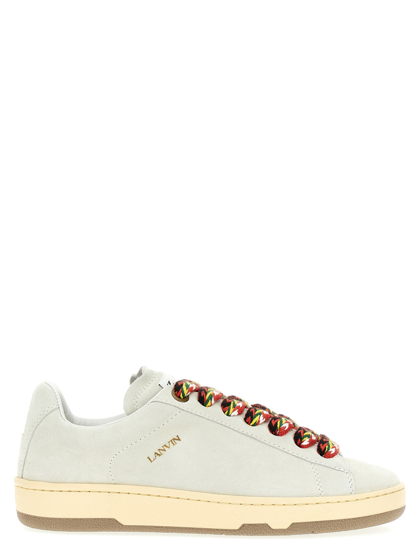 LANVIN WHITE LACE UP SNEAKERS 