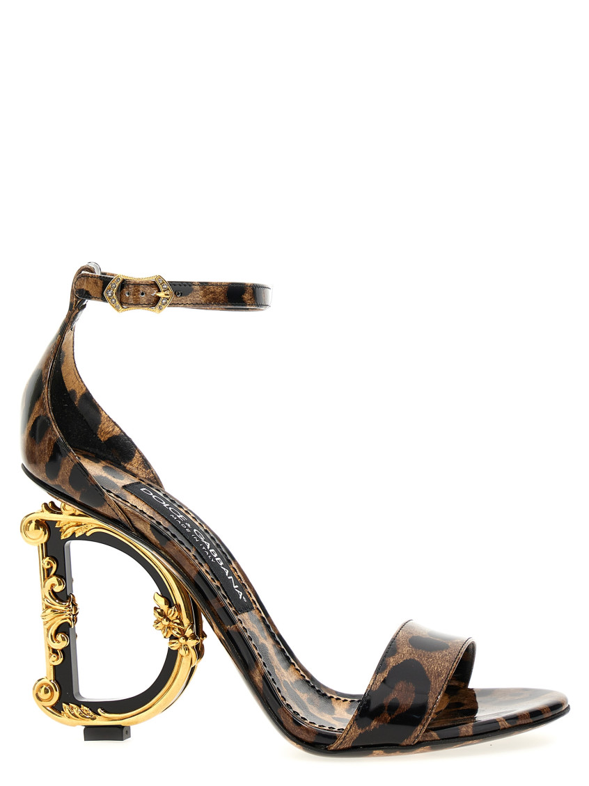 Dolce & Gabbana 105mm Keira Printed Leather Heels In Leopard Print