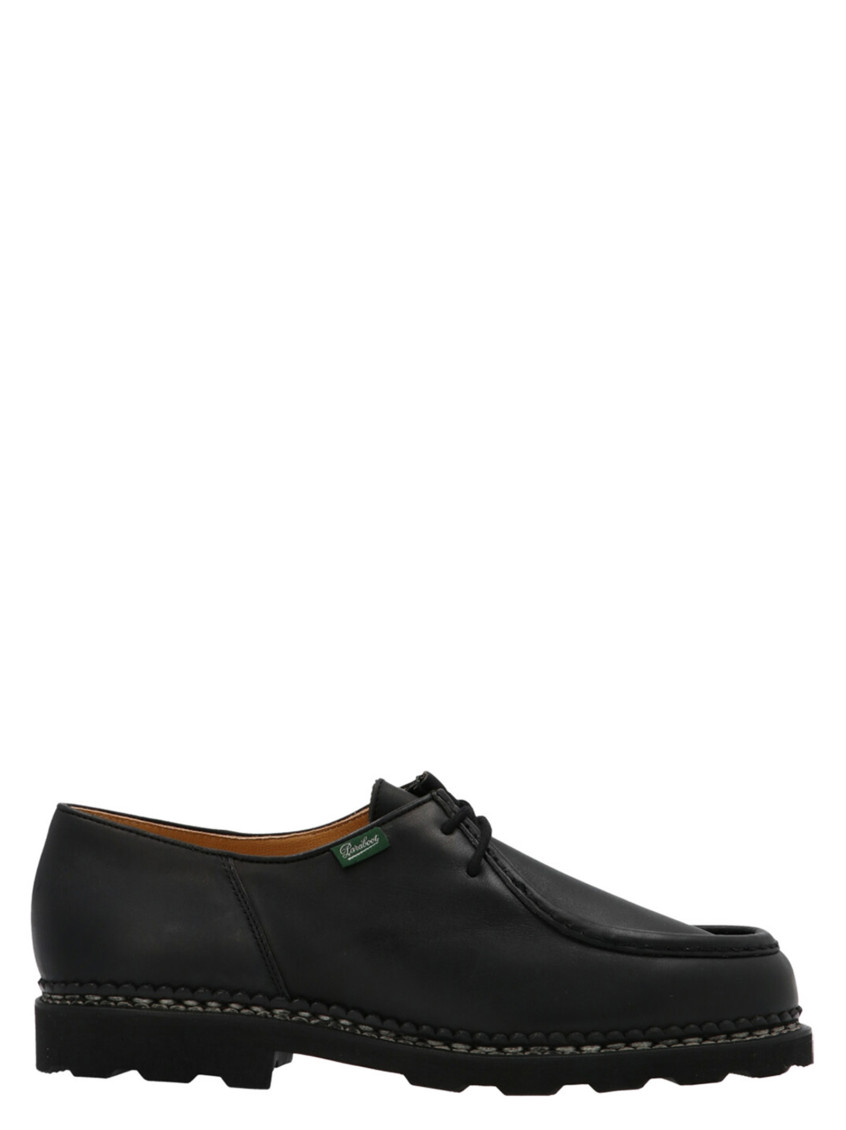 Paraboot Michael Smooth Leather Derbies Shoes In Black