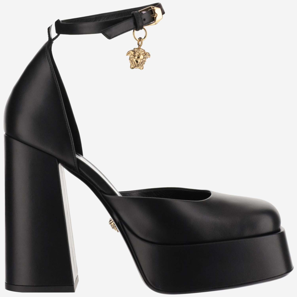 Versace Black Medusa Aevitas Platform Heels