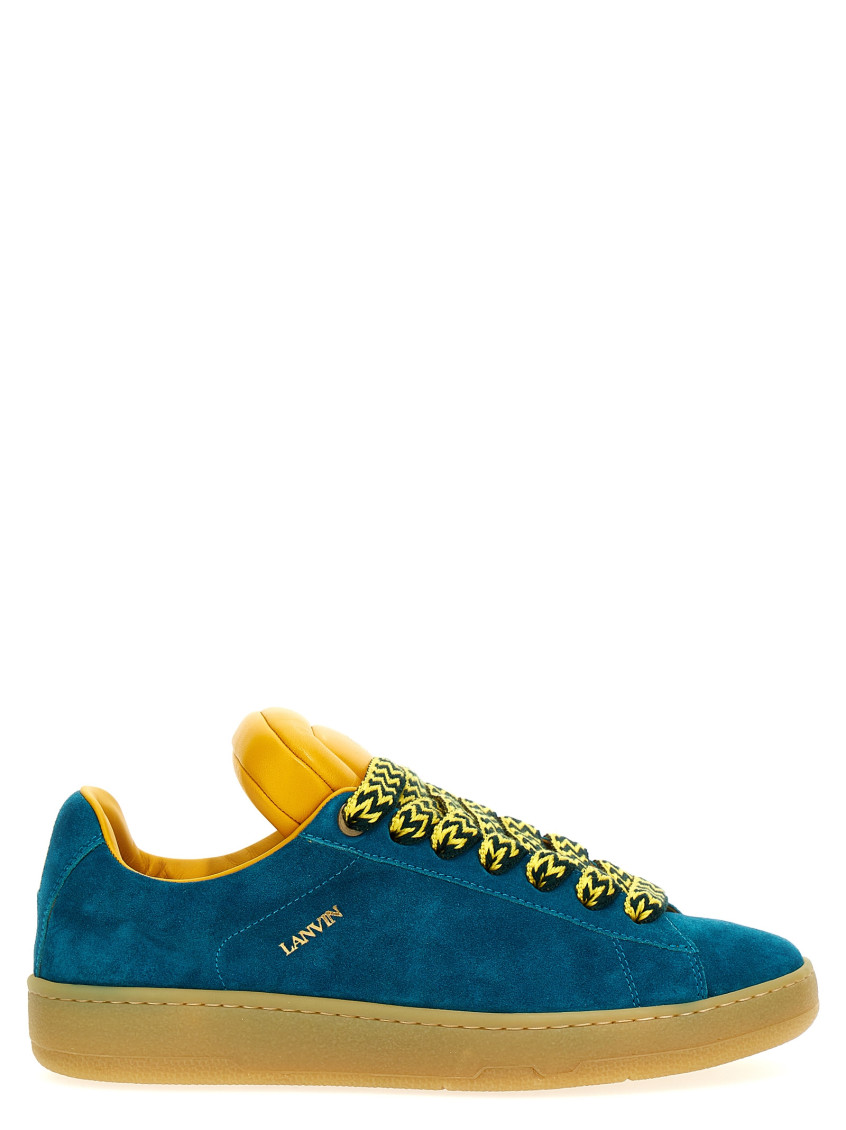 Shop Lanvin Light Blue Curb Lite Sneakers