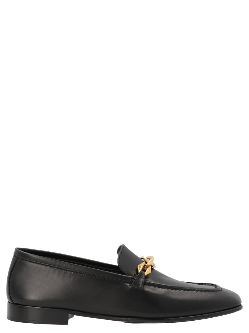 Jimmy Choo Diamond Tilda Chain-detail Loafers In Black