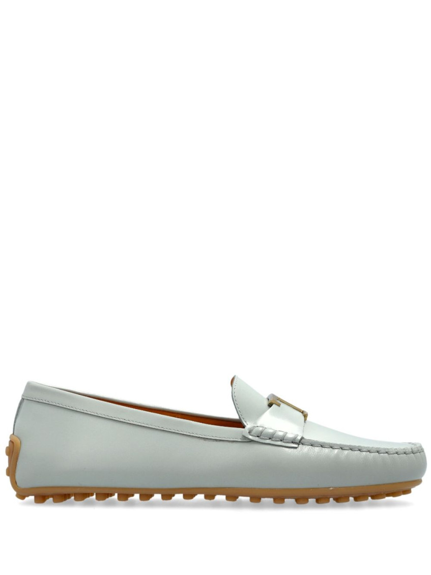 Tod's Grey Leather Loafers