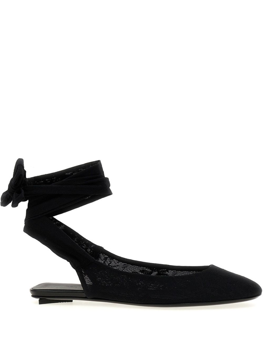 Attico Black Cloe Ballet Flats