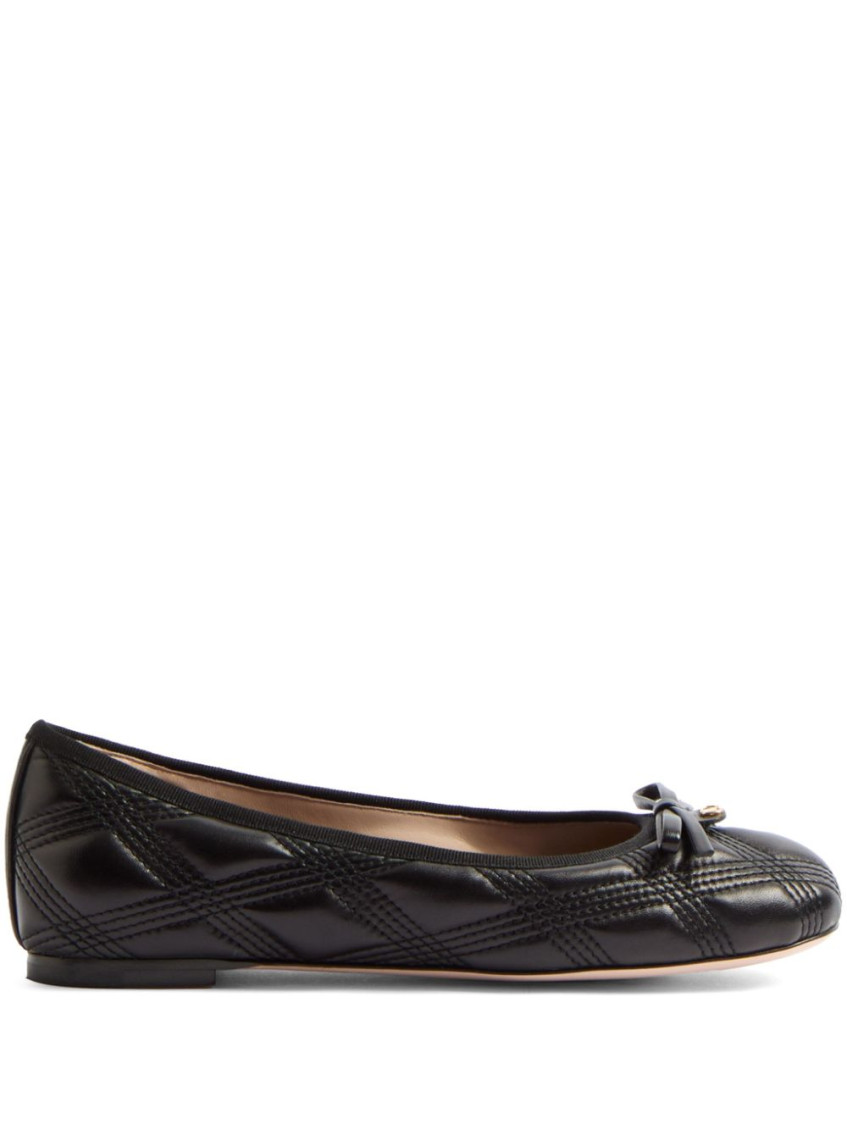 Valentino Garavani Quiltie Ballerina 67 In Quilted Nappa Leather Woman Black 37 In Black