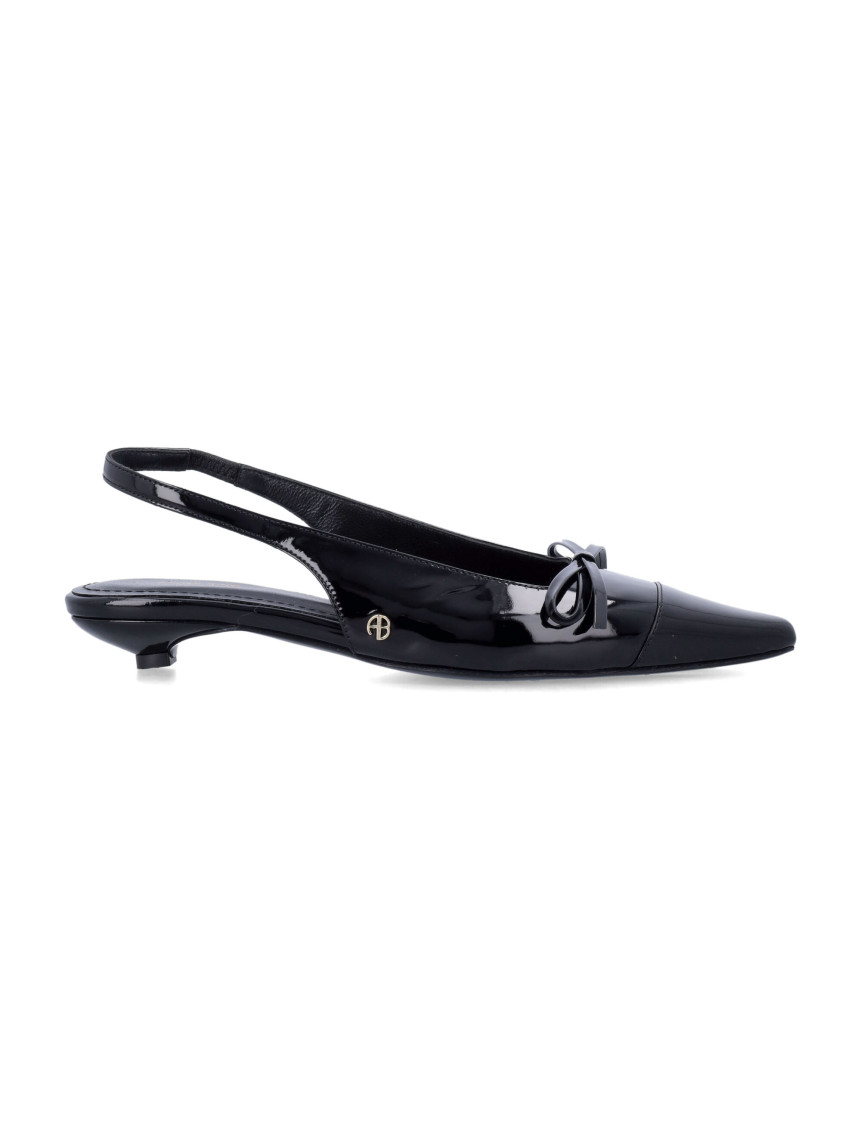 Anine Bing Black Slingback Sandals