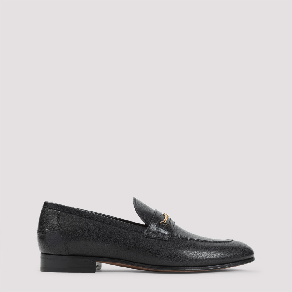 Valentino Garavani Men Vlogo Signautre Leather Loafers In Black