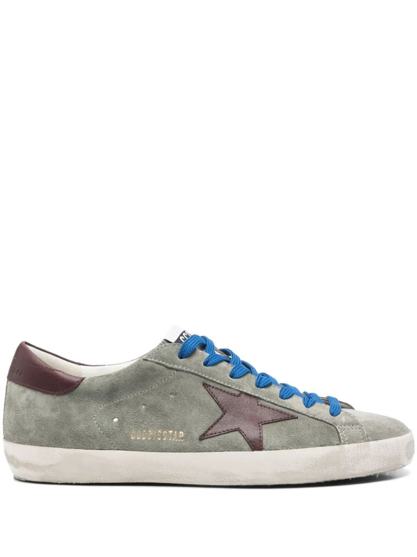 Golden Goose Super Star Sneakers In Green And Kenya
