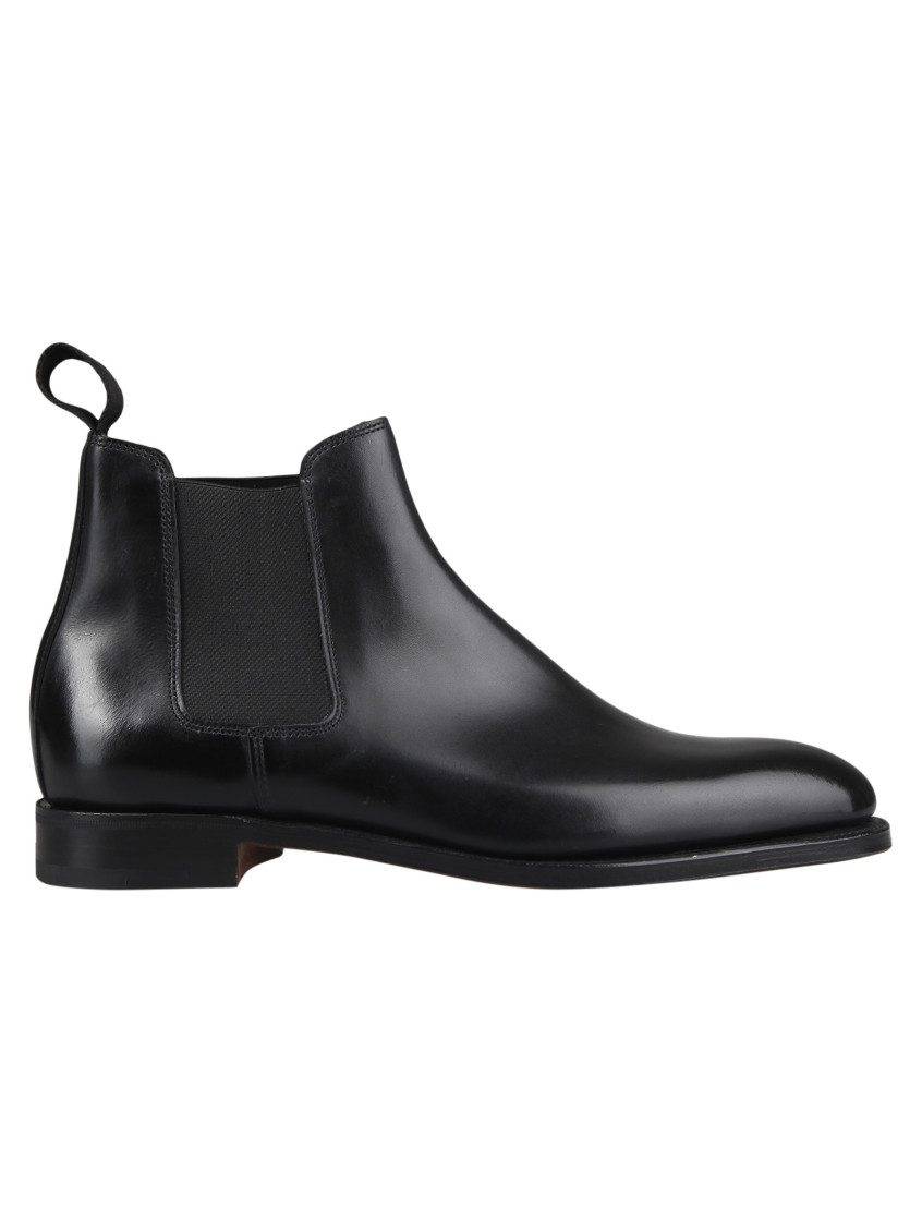 John Lobb Lawry Slip-on Boots In Leather In Black