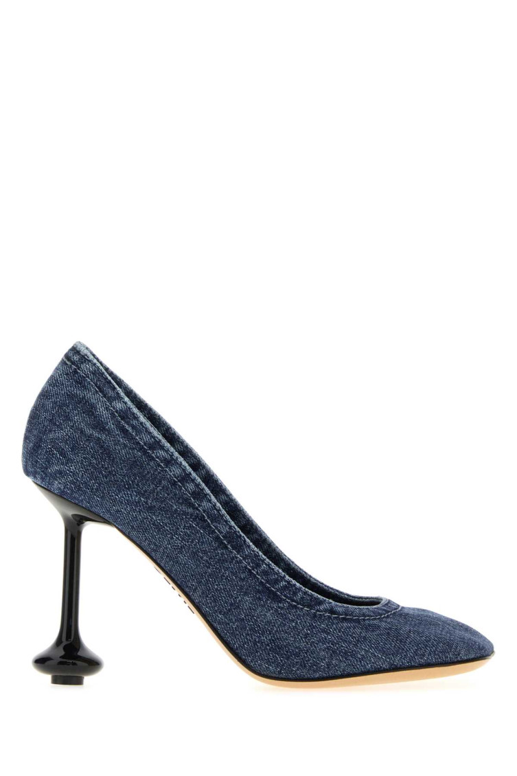 Loewe Stylish Toy Pumps With Unique Heel Design In Blue