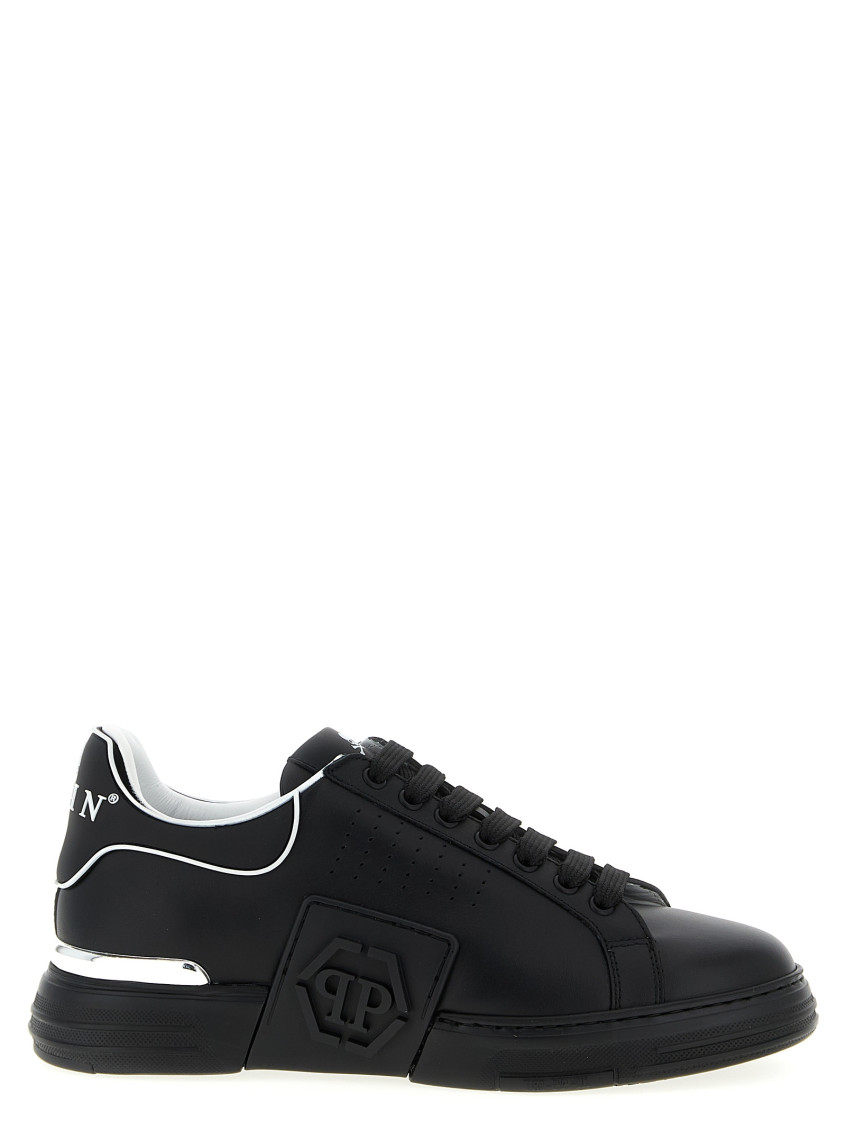 Philipp Plein Modern Hexagon Design Sneakers In Black
