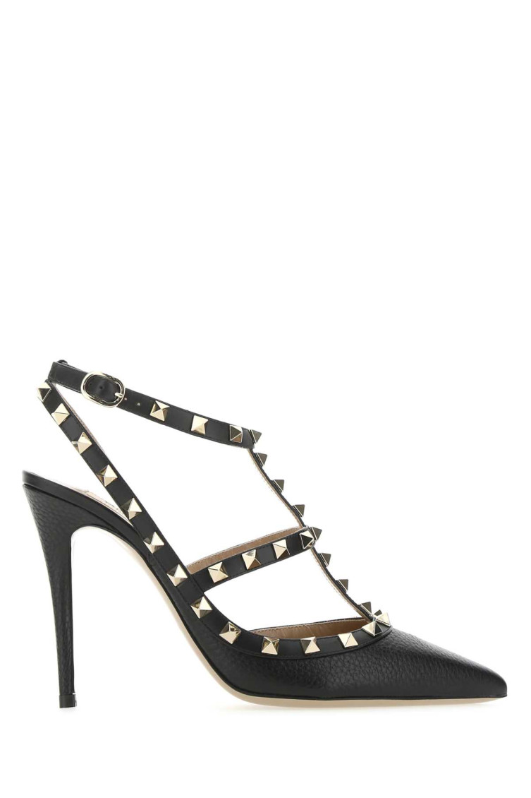 Valentino Garavani Black Leather Heels