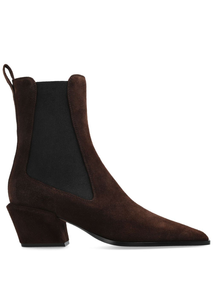 Paris Texas Bettina Anke Boot 50 Texan Ankle Boots In Brown Suede In Multi