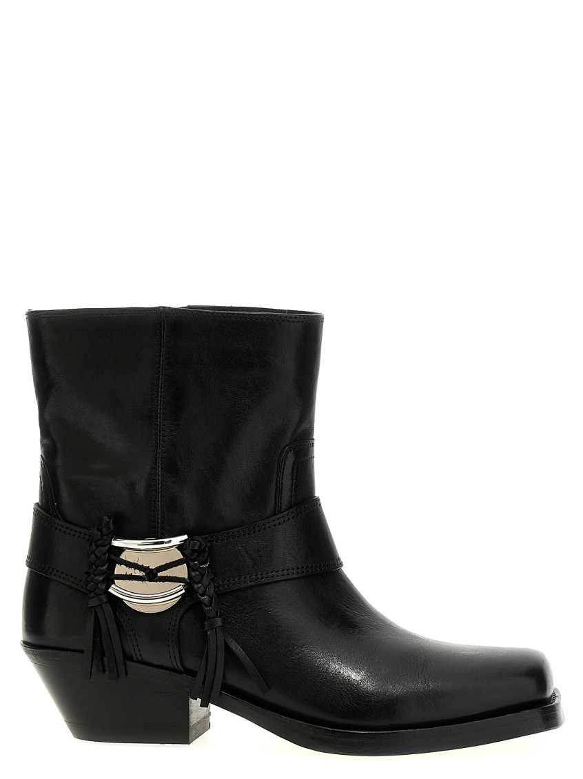 Shop Isabel Marant Black Square Toe Boots