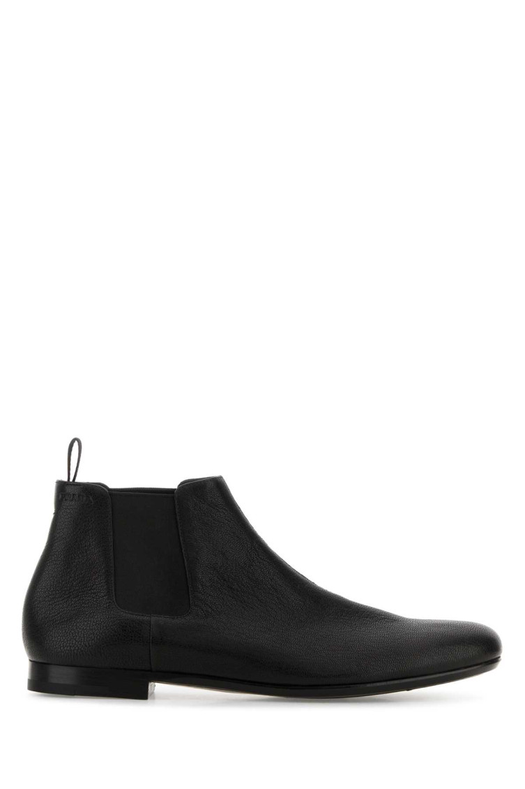Prada Black Leather Ankle Boots for Men Online India at Darveys.com