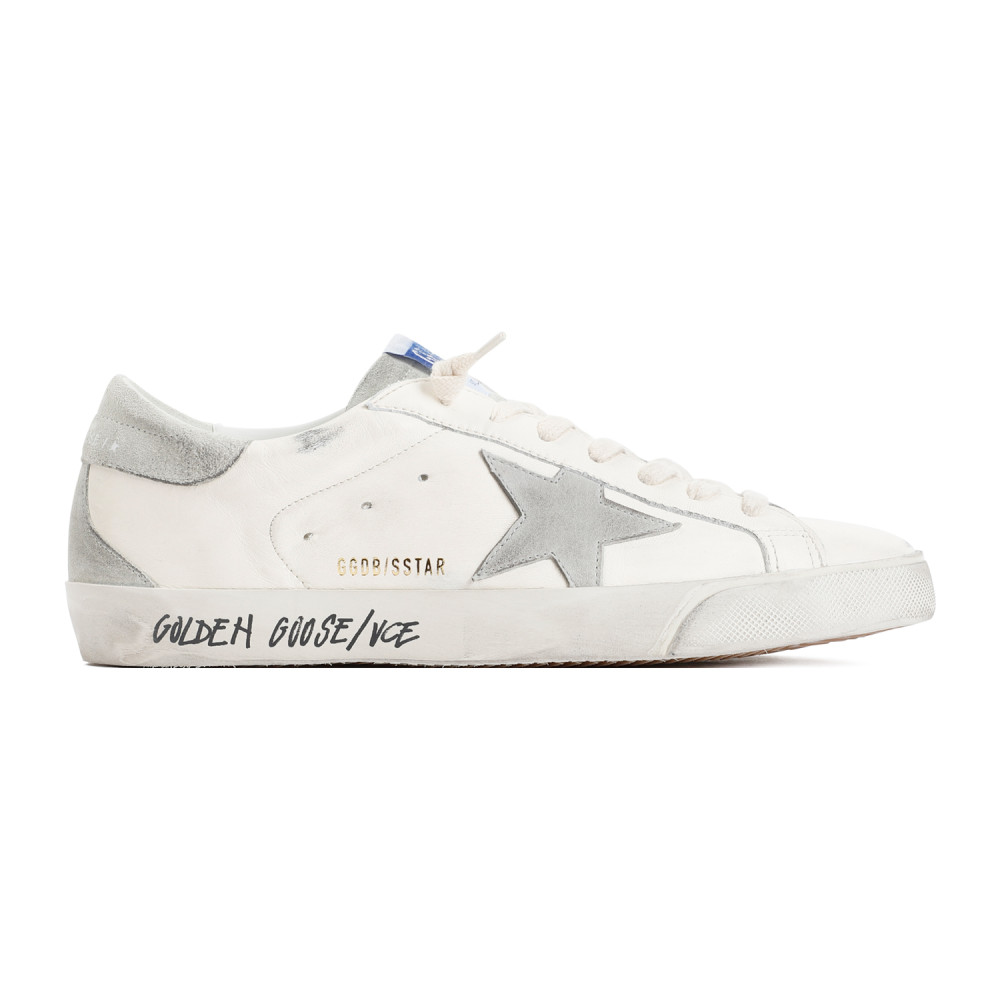 Golden Goose White Superstar Leather Sneakers In White