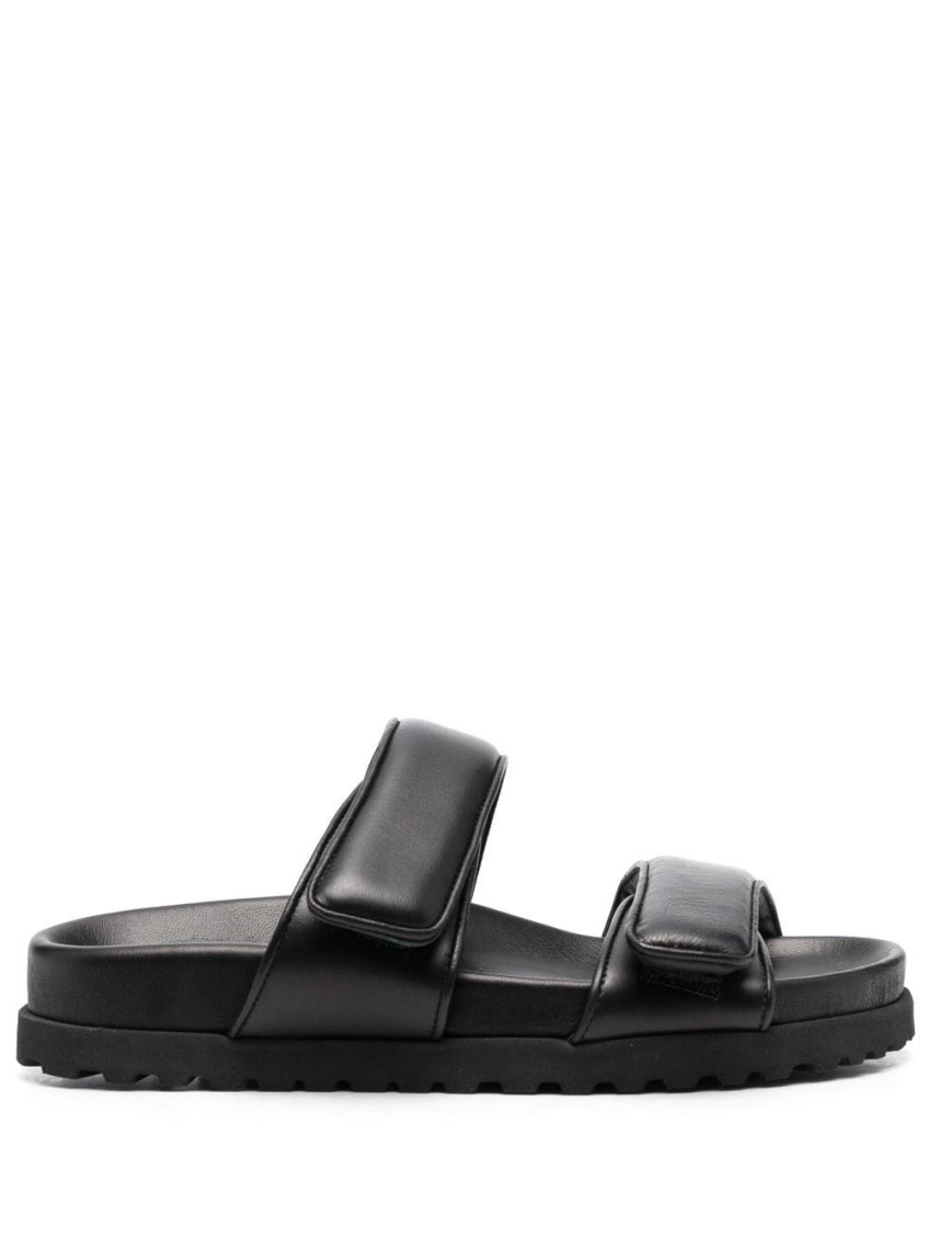 Gia Borghini Gia X Pernille Teisbaek Perni 11 Leather Sandals In Black