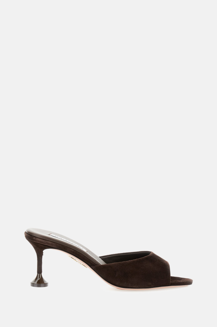 Aquazzura Brown Open Toe Heels