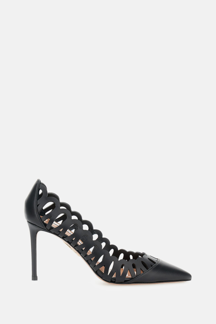 Aquazzura Black Pointed Toe Heels