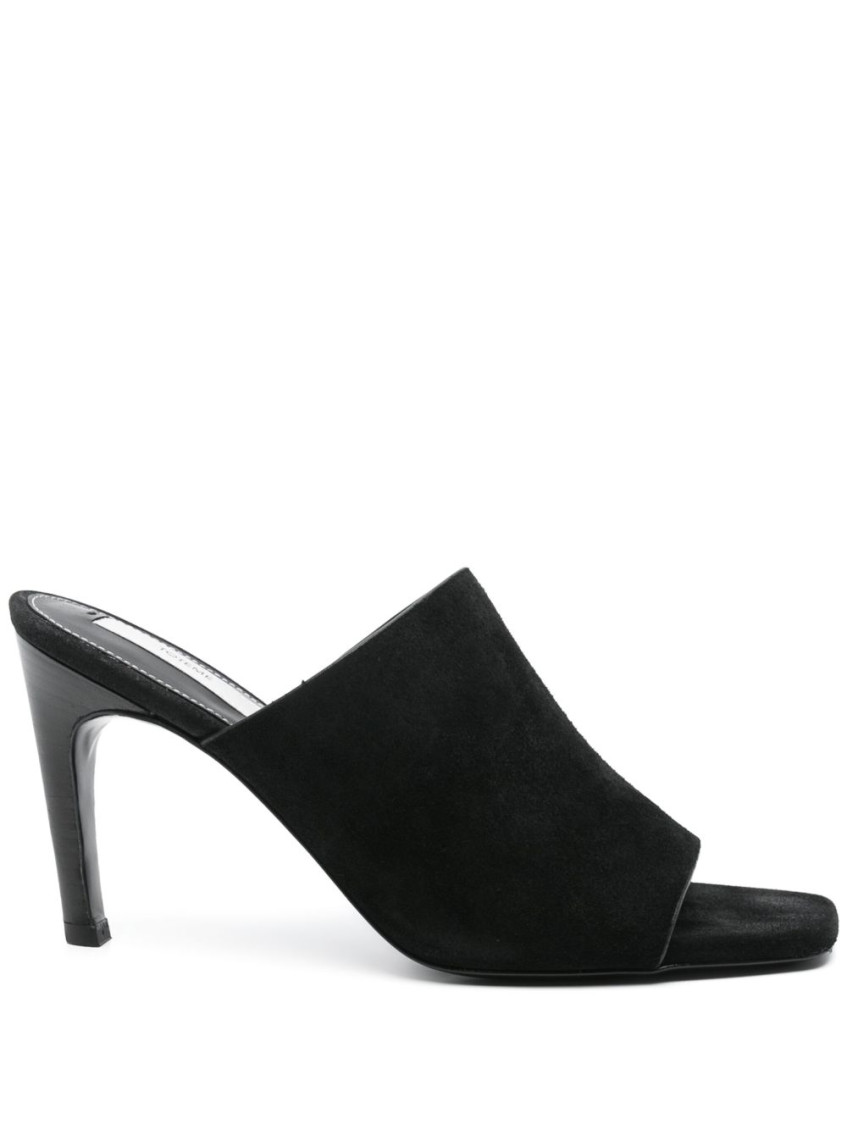 Totême Black Open Toe Heels In Black