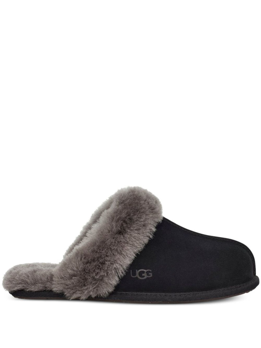 Ugg Scuffette Ii Black Suede Slippers In Black